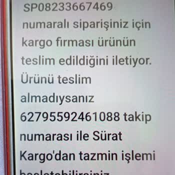 Sürat Kargo Dan 4 Ay Oldu Ürünleri Alamadım