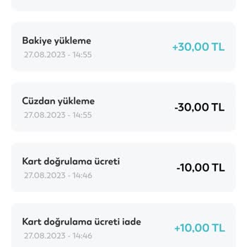 BinBin Kart Doğrulama Ücreti İade Olmadı