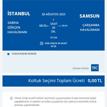 Anadolu Jet Check-in İşlemi Hakkında