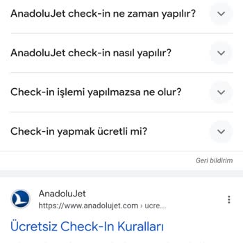 Anadolu Jet Check-in İşlemi Hakkında