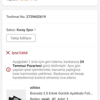 Trendyol İptal Edilen Siparişin Parası Gelmedi
