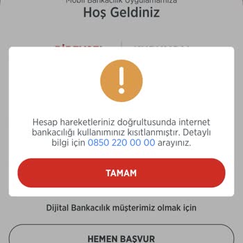 Ziraat Bankası Mobil Bankacılık Kısıtlama