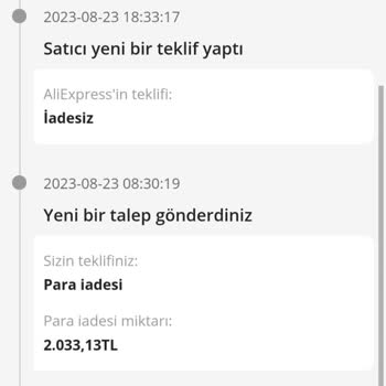 Aliexpress İn Siparişimi İade Almaması