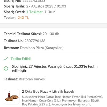 Trendyol Yemek Paramı Geri Vermedi