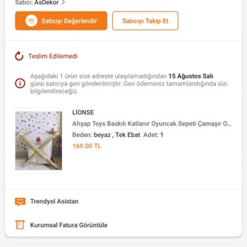 Trendyol Ürün İadesi Onaylanmadığı İçin Ücret Hesabıma Yatmadı