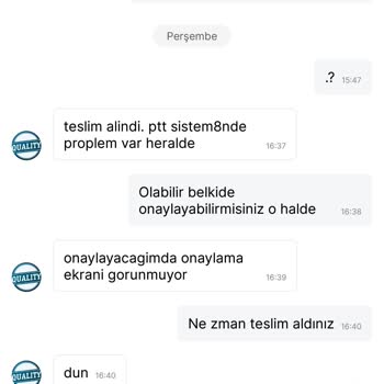 Gardrops KP04553615780 Numaralı Siparişimde Teslim Sorunu