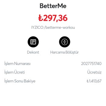 Betterme Benden Rızam Dışında Para Çekmiştir