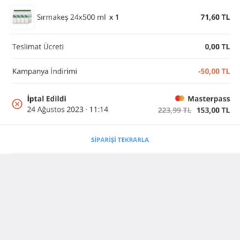 Bisu'dan Sipariş İptali Ve Ödeme Sorunu