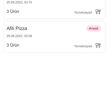 Yemeksepeti Uygulamasından Verdiğim Sipariş Gelmedi
