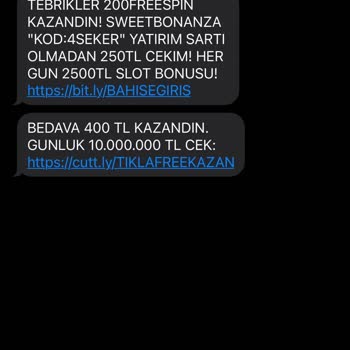 Vodafone İstenmeyen Bahis Mesajları