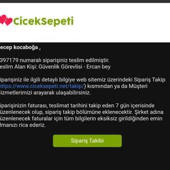 ÇiçekSepeti Güvenliğe Teslimat Denir