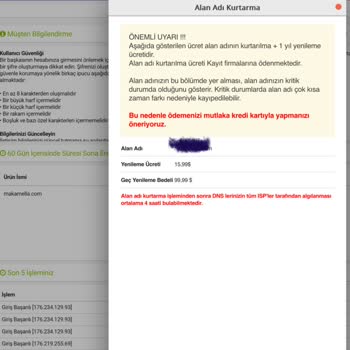 Natro Hosting Alan Adı Uzatmak İçin Fahiş Fiyat Talebi