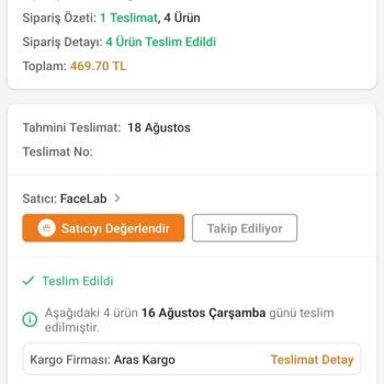 Trendyol Ürünlerimi Teslim Etmeden Teslim Edildi Olarak Gösterdi.
