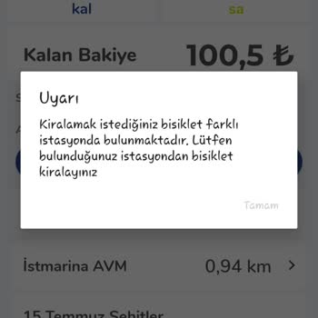 İsbike Bisiklet Kiralayamama Durumu