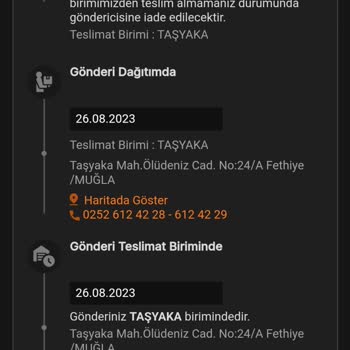 MNG Kargo Fethiye Şubesi Pişmanlıktır