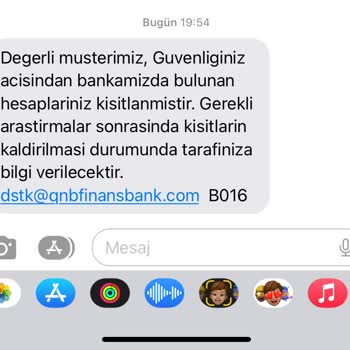QNB Finansbank Güvenlik Sebebiyle Banka Hesabım Kısıtlandı