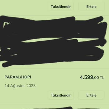 Param Hobi Firması Para İadesi