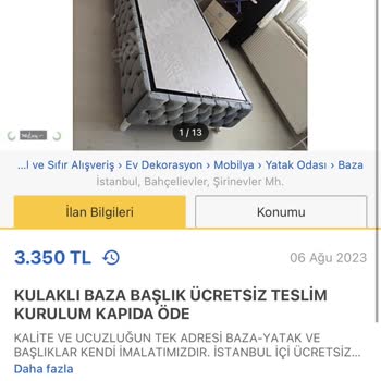 Sahibinden Yanıltıcı Fiyat Bilgisi