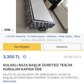 Sahibinden Yanıltıcı Fiyat Bilgisi