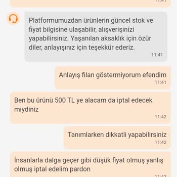 Trendyol İptal Edilen Sipariş