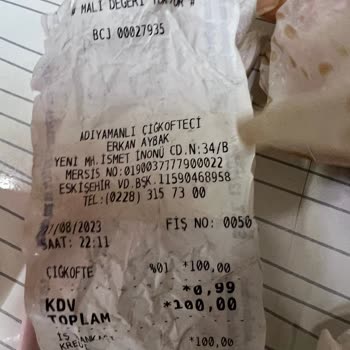 Adıyamanlı Çiğ Köfteci Erkan Usta Bilecik Bozüyük Şubesi Hijyen Sorunu!