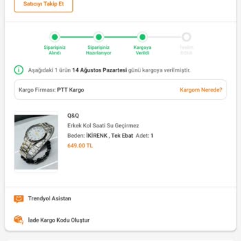 Trendyol Kargom 15 Günde Elime Geçmedi