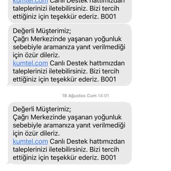 Kumtel Çözüm Bulunmaması Müşteri Temsilcilerinin Geri Dönüş Yapmamaları