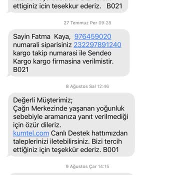 Kumtel Çözüm Bulunmaması Müşteri Temsilcilerinin Geri Dönüş Yapmamaları