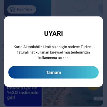 Paycell Hazır Limit Yalnızca Faturalı Hat
