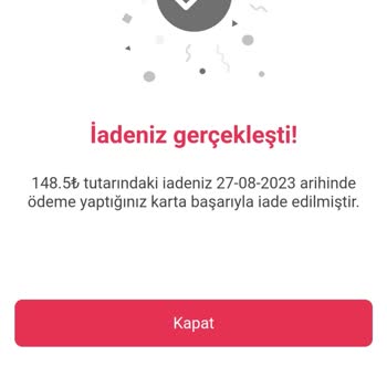 Yemeksepeti Para İade Yapıldı Para Yok