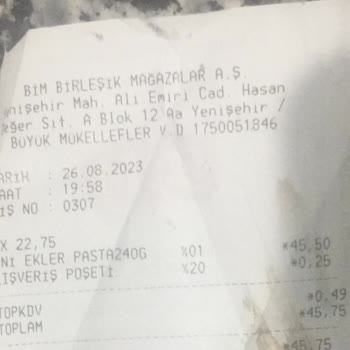 BİM Osmanoğlu Ekler Bozuk Çıktı