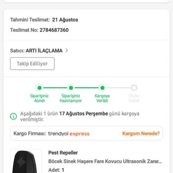 Trendyol Express Kargom İade Olmadı