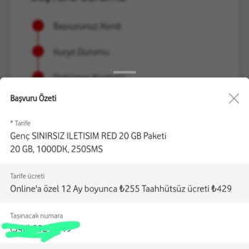 Vodafone Başvurulan Tarifeye Geçirilmemek