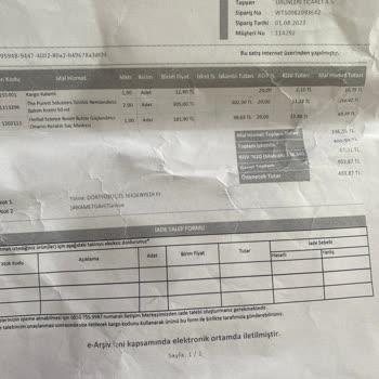 Watsons Eksik Ürün Göndermiş