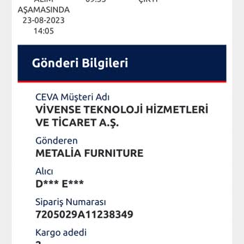 CEVA Logistics Gardırop Teslimatı Sorunu