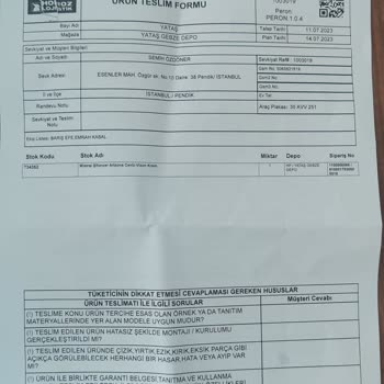 Enza Home Enza Şifonyer Eksik Teslim Edildi