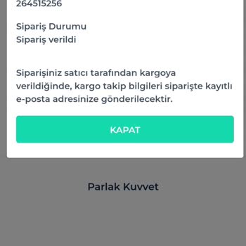 Shiny Force 'dan Aldığım Sipariş Hala Yok
