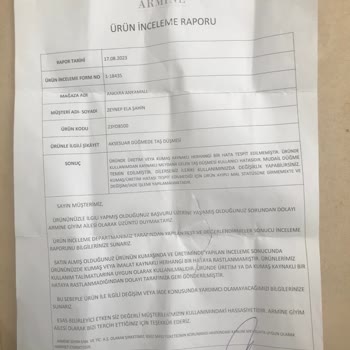Armine Elbisesinin Kalitesizliği Ve Ciddiye Alınmama