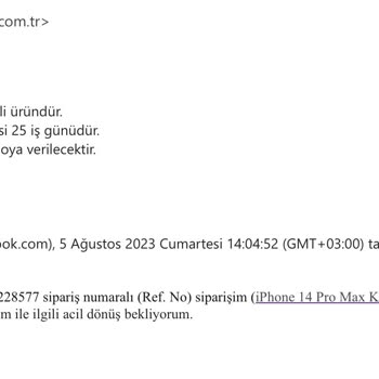Spigen Türkiye Ürünü Göndermiyor (Sipariş Tarihi 24.07.2023)