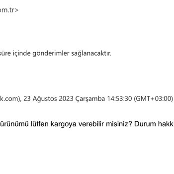 Spigen Türkiye Ürünü Göndermiyor (Sipariş Tarihi 24.07.2023)