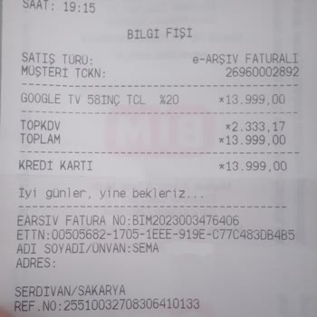 BİM Etiket Fiyatından Satılan Ürünü Şahsıma Zamlı Fiyattan Vermeleri