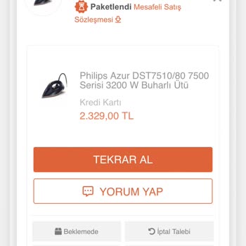Cimri Philips Azur Dst/7510/80 7500 Serisi 3200 W Buharlı Ütü Satın Alma Sorunu