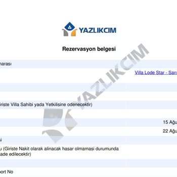 Yazlıkcım Tatile 5 Gün Kala Villanın Değiştirilmesi