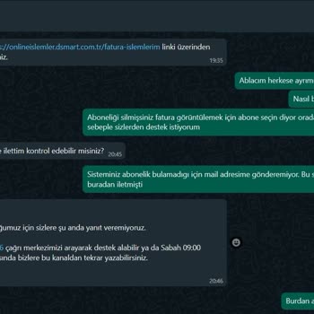 D-Smart Fatura Gönderim Problemi