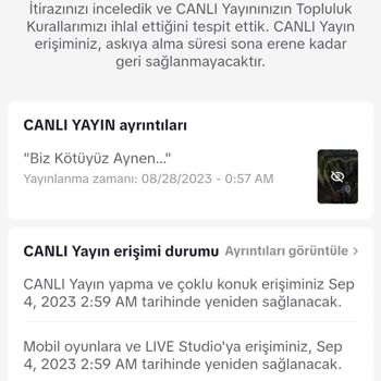TikTok Alakasız Atılan Bir Ban