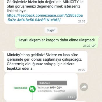 Minicity Ürün Elime Ulaşmadı Laki Kargo Ürünü Teslim Ettik Yazıyor