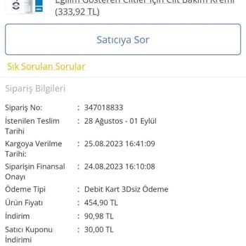 Çiçek Sepeti Silkway Türkiye Satıcısından Alınan La Roche Posay Ürününün Şüpheli Olması!
