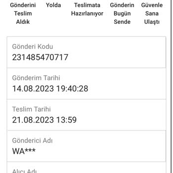Watsons Kargomu Teslim Alamadım