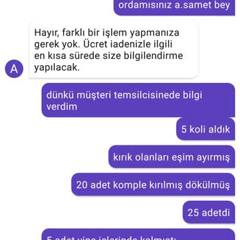Getir Alışveriş Hasarlı Ürün İadesi Yapılmayan Ücret