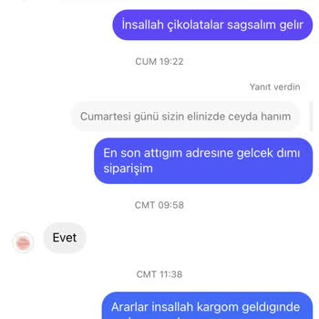 Love_cikolatam (Instagram) Love_ Çikolata (Instagram Çikolata Siparişi Verdim Ama Hala Gelmedi